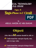 Topic 5 Single Phase AC Circuit