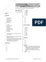 Progress Test Answer Keys A Unit 1: Grammar