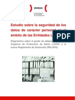 Estudio Sobre La Seguridad de Los Datos de Carácter Personal en El Ámbito de Las Entidades Locales Españolas