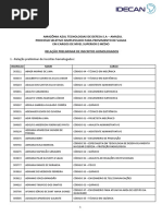 Relação Preliminar de Inscritos Homologados