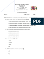 Examen Diagnóstico Matemáticas 1 PDF