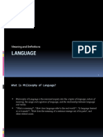 Language: Meaning and Definitions