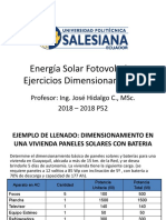 Energía Solar Fotovoltaica - Ejercicios Dimensionamiento