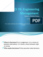 ES 70 Module 2 - Decision Making