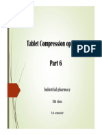 Tablet Compression Operation: Industrial Pharmacy