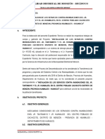 Memoria Descriptiva - Canal de Drenaje Pluvial Jr. Tantamayo Jr. Huamalies