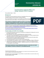 Coronavirus Covid 19 Guidance On Use of Personal Protective Equipment Ppe in Non Inpatient Health Care Settings During The Covid 19 Outbreak