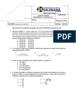 Para Cada Una de Las Siguientes Preguntas, Seleccione La Alternativa Correcta (1 PT C/u)