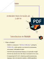 LAB 01 Intro To Matlab