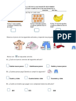 Examen Completivo de Matemática (3er Grado)