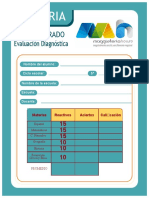 Evaluacion Diagnostica Quinto Grado