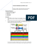 Voltage, Current, Resistance and Ohm's Law: Goals of Experiment