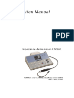 Operation Manual: Impedance Audiometer AT235h