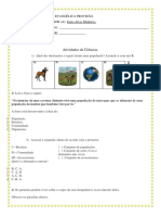 Agosto Atividades Ciêcias Revisão para Avaliação.