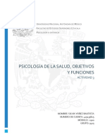 Objetivos y Funciones de Psicolgia de La Salud