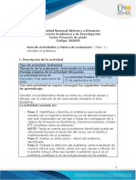 Guia de Actividades y Rúbrica de Evaluación - Unidad - Fase 2 - Concebir El Problema