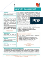 (ParisTech Doctoral Program in Management) Session 2011 - ENG