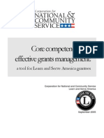 Core Competencies For Effective Grants Management A Tool For Learn and Serve America Grantees