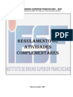 Iesf Regulamento Das Atividades Complementares - Licenciatura