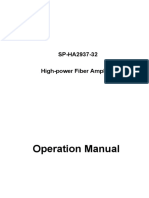 Operation Manual: SP-HA2937-32 High-Power Fiber Amplifier