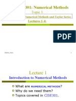 CISE-301: Numerical Methods: Topic 1