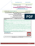 Pharmaceutical Sciences: To Determine The Incidence of Dyslipidemia in Young Adults