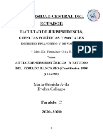 ANTECEDENTES HISTÓRICOS Y ESTUDIO DEL FERIADO BANCARIO (Constitución 1998 y LGISF)