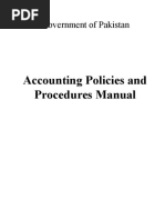 Accounting Policies and Procedures Manual: Government of Pakistan