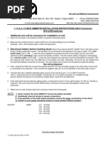 1 1/4 & 2 1/4 Inch Ammeter Installation Instructions (Db-9 Connector) N15-X10X-Xxxa-Xxx Additional Wire Will Be Necessary For Installation of Unit