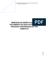 Memorias de Cálculo PTAP 40 LTS (PTAP) DOS MODULOS 2020 (1) CAÑO BLANCO MODULO 2