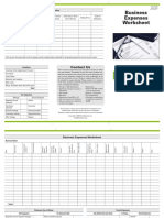 Business Expenses Worksheet 2020