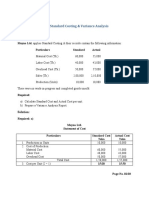 Problems On Standard Costing & Variance Analysis: Solution