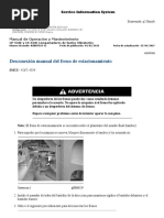 CS-533E, CP-533E Vibratory Compactor BZE00001-UP Desconexión Manual Del Freno de Estacionamiento