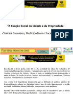 GTs A Função Social Da Cidade e Da Propriedade - Cidades Inclusivas, Participativas e Socialmente Justas