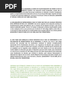 Es Improcedente de La Demanda Si Carece de Algún Requisito de Fondo o Este Es Defectuoso