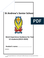 Y12 Work Experience Booklet 2019-2020