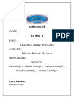 Education, Ideology of Education and Present Condition of Education Assignment by Asad BS 1