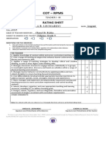 Cot - RPMS: Rating Sheet