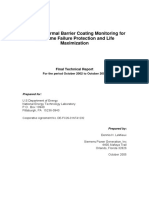 On-Line Thermal Barrier Coating Monitoring For Real-Time Failure Protection and Life Maximization