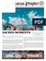 Sacred Moments: Inside Updates From Paradise p3 Minifests To The Rescue p4 Raja Ram-Iniscences p7