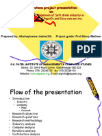 A Capstone Project Presentation On A Competitive Comparison of Soft Drink Industry in India in Context of PepsiCo and Coca Cola Ent - Inc.