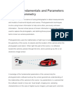 Camera Fundamentals and Parameters in Photogrammetry