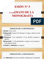 Sesión #5 - Formato de La Monografía