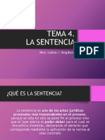 Tema 4. La Sentencia