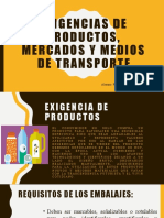 Exigencias de Productos, Mercados y Medios de Transporte