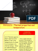 PHYSICS - Thermal Properties and Temperature