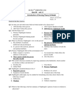 Quiz 04 Unit .3 Introduction of Nursing Theory & Model: BSCN 2 Semseter 2016