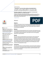 Caveolin-3 Promotes Glycometabolism, Growth and Proliferation in Muscle Cells