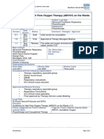 Guidelines For High Flow Oxygen Therapy (AIRVO ) On The Wards