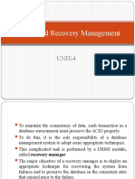 Distributed Recovery Management: UNIT-4